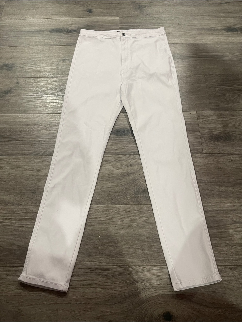 Classic White Women's Straight-Leg Pants